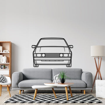 Scirocco 1987 Front Silhouette Metal Wall Art