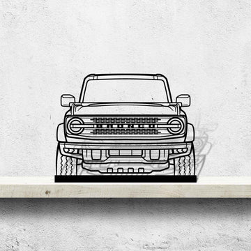 Bronco 2021 Front Silhouette Metal Art Stand