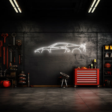 Corvette C8 Neon Silhouette