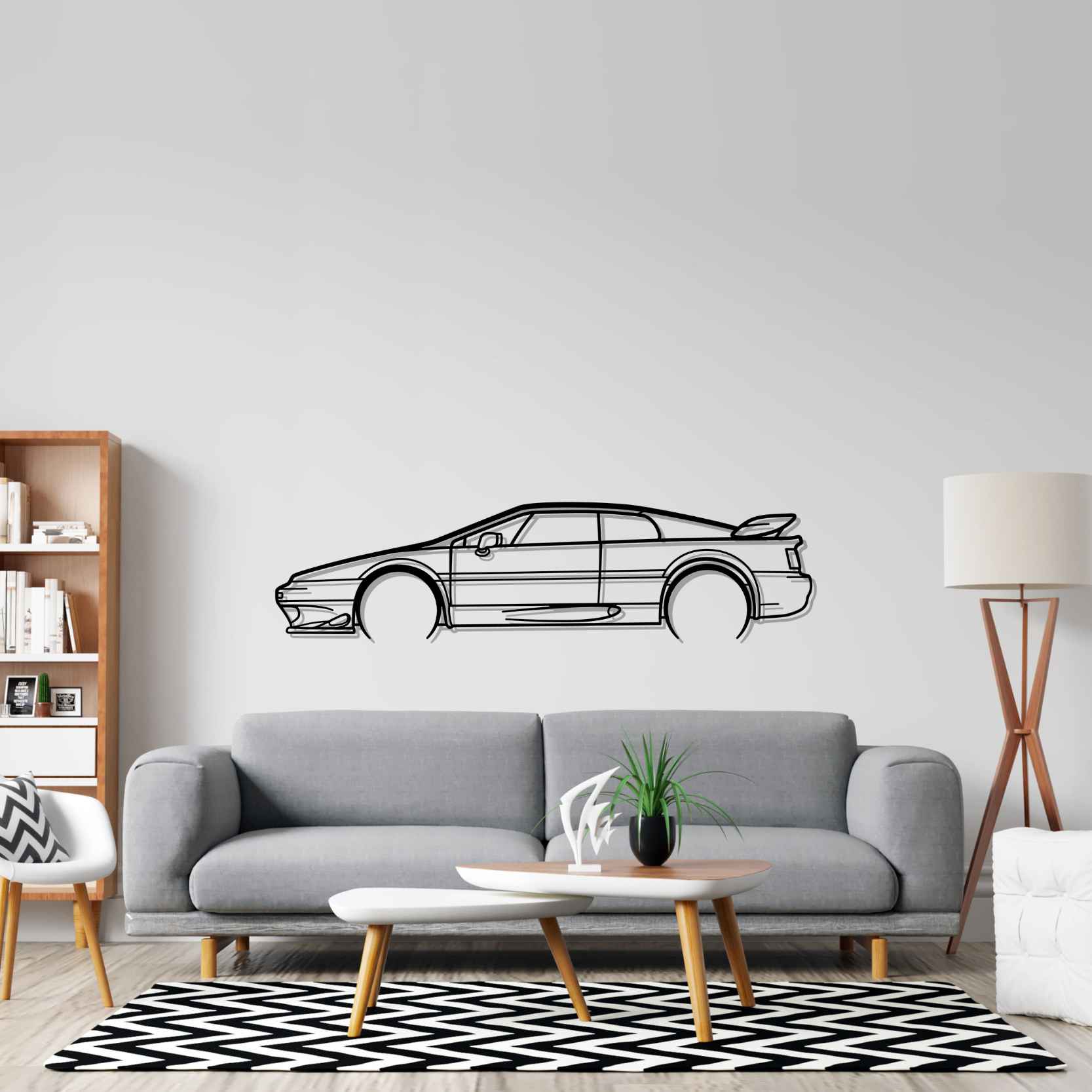 Esprit Turbo Detailed Silhouette Metal Wall Art