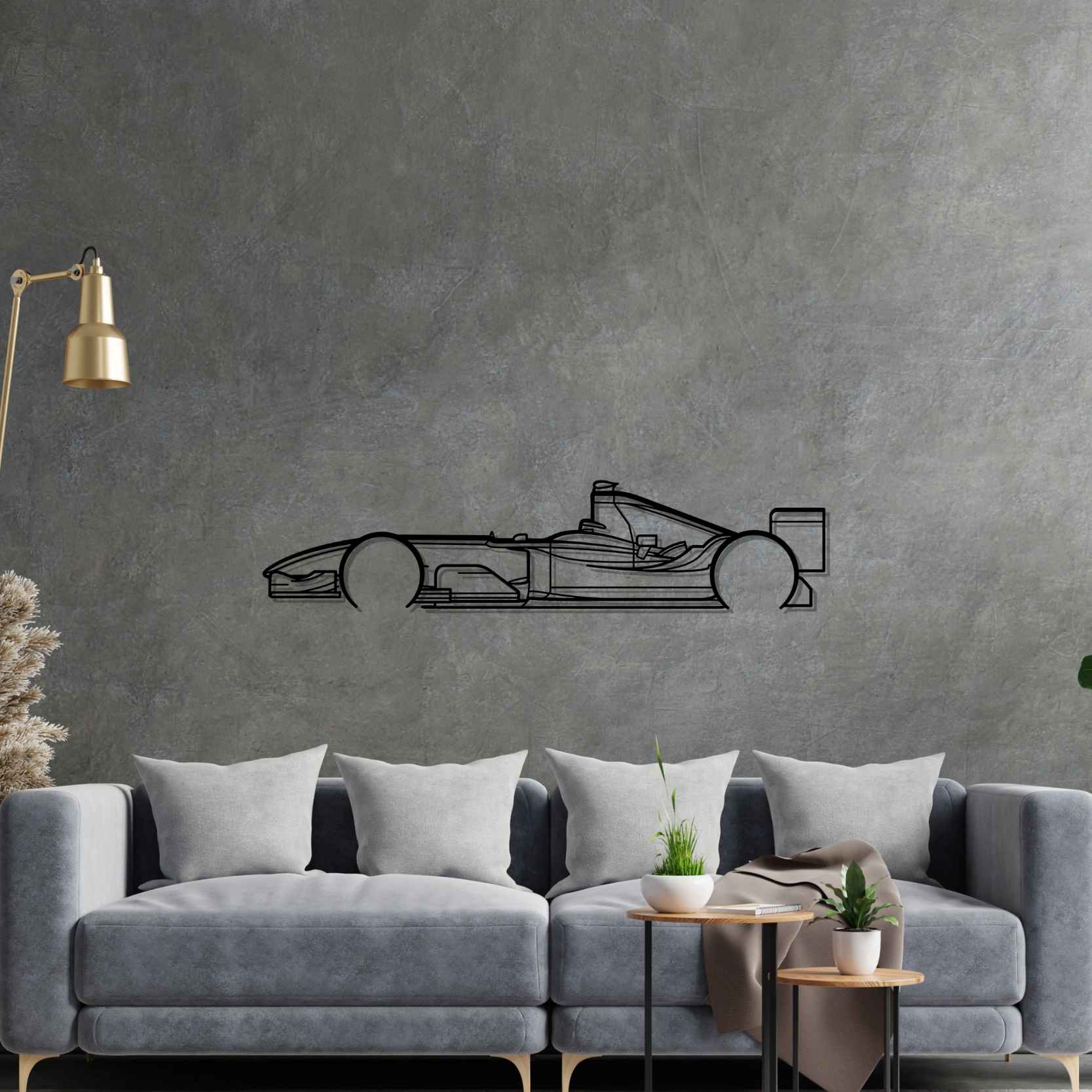 F1 2004 Classic Silhouette Metal Wall Art