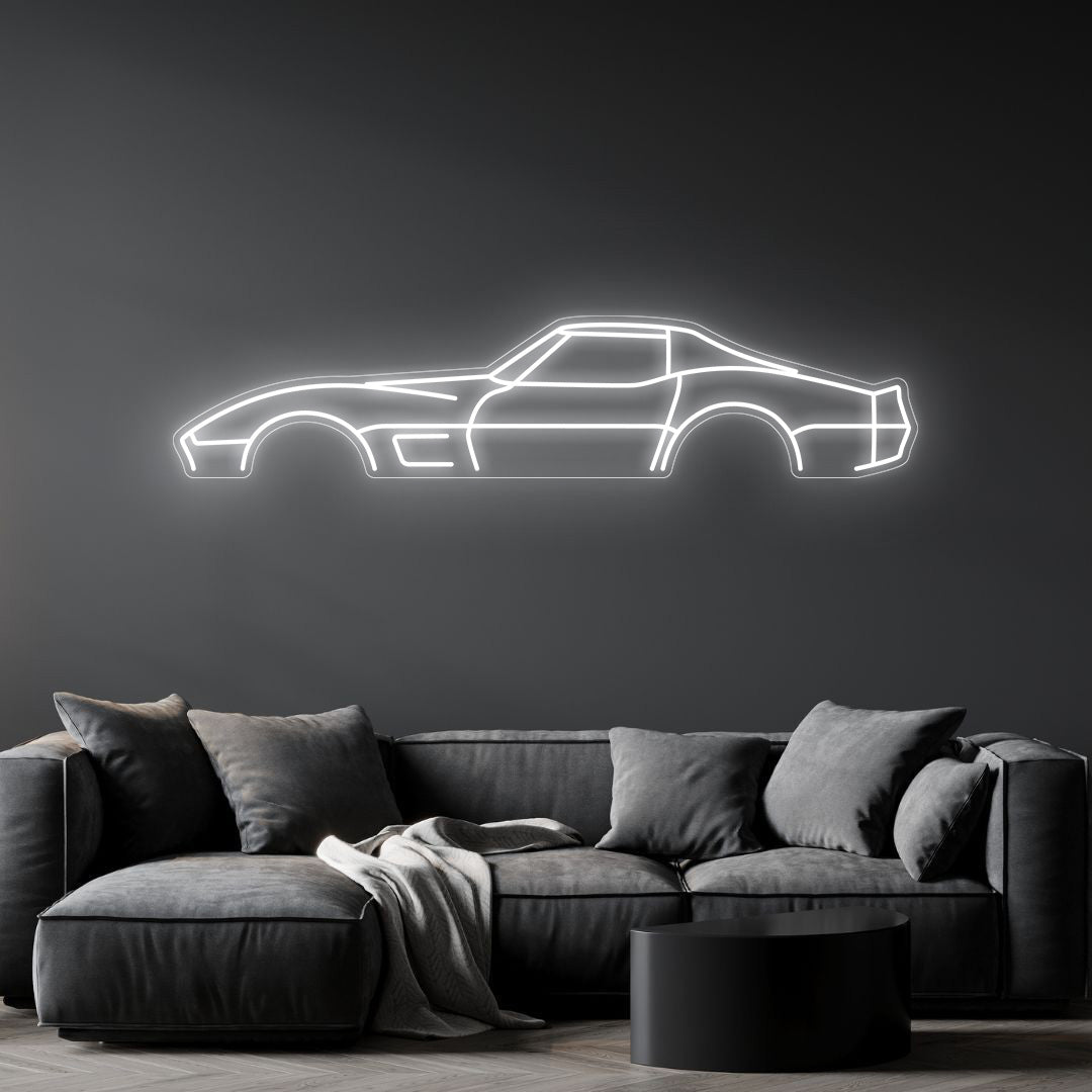 Corvette C3 1974 Neon Silhouette