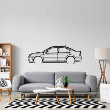 Jetta GLI 2004 Detailed Silhouette Metal Wall Art