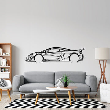 600LT 2019 Detailed Silhouette Metal Wall Art