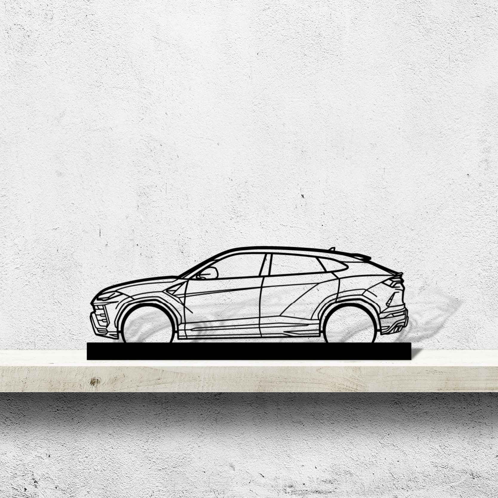 Urus Silhouette Metal Art Stand