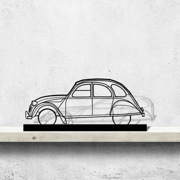 2CV Silhouette Metal Art Stand