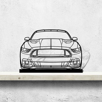 Mustang GT 2016 Front Silhouette Metal Art Stand