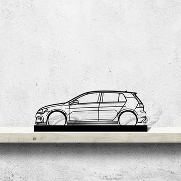 Golf 7 GTI Silhouette Metal Art Stand
