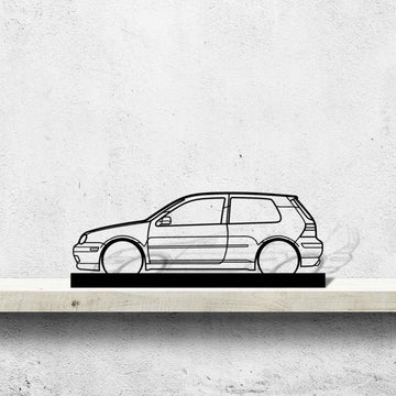 Golf GTI mk4 Silhouette Metal Art Stand