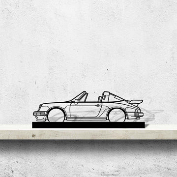 911 930 Targa 1989 Silhouette Metal Art Stand